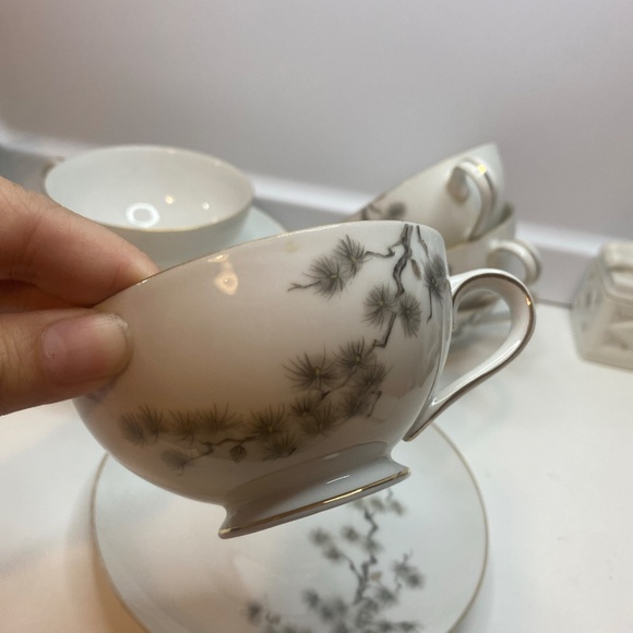 Fine China Japan Vintage PINEDALE Teacup and Saucer Set Of 5 Harmony House - Picture 3 of 13